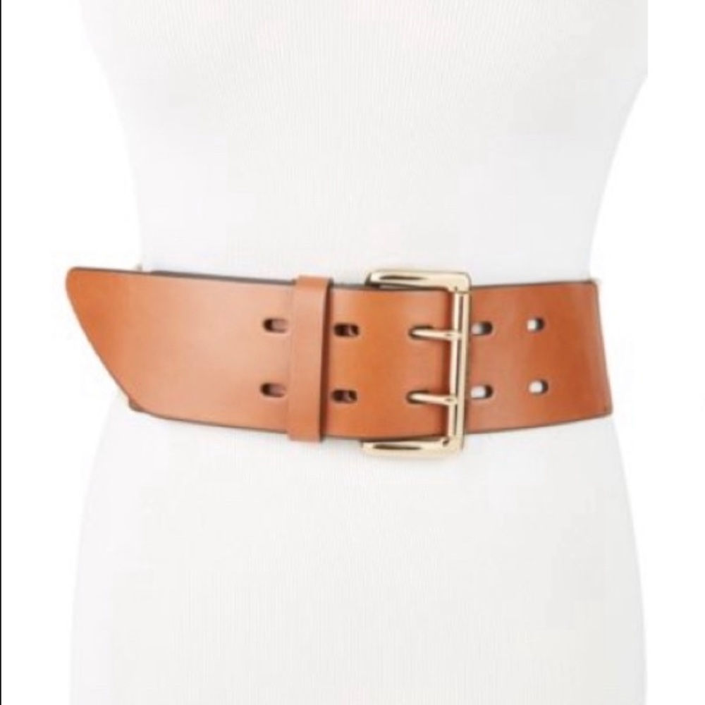 Michael Michael Kors Wide Leather Stretch Belt, Size S/M width 2-1/2”, Brand new